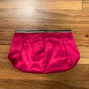 Banana Republic Hot Pink Satin Clutch